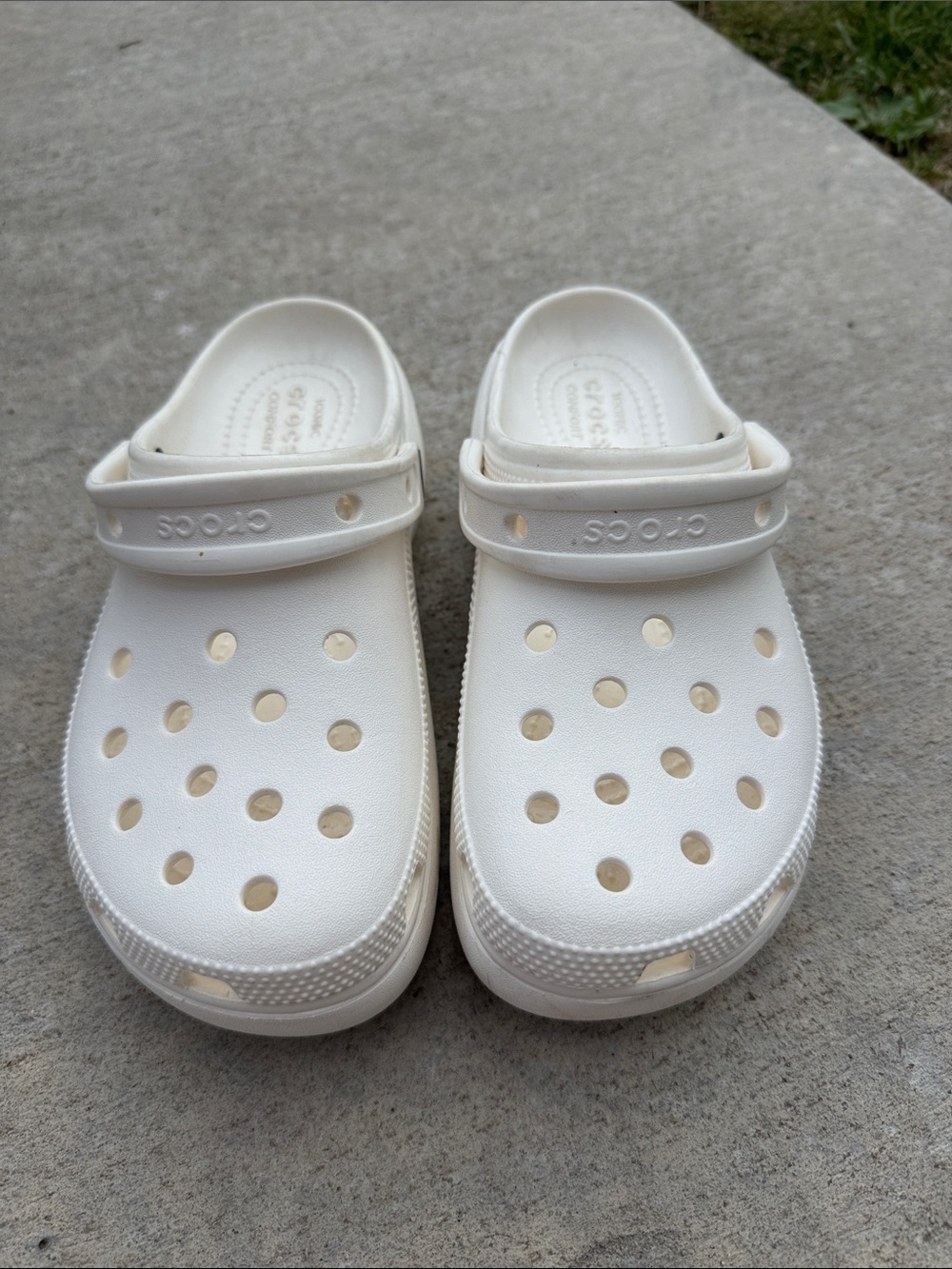 Crocs Womens Classic Clog - White platform
